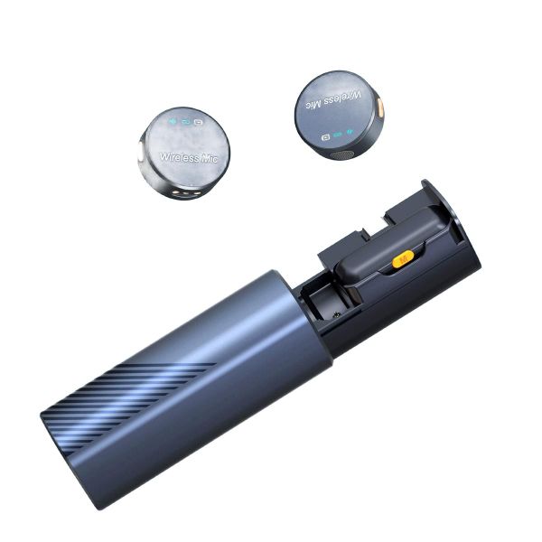 Magnetic-Attach Noise-Canceling Wireless Lapel Microphone