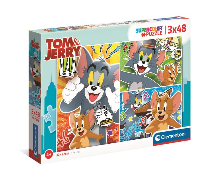 Clementoni 3X48 Piece Puzzle Tom And Jerry