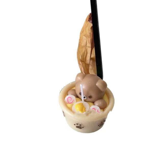 Little Bear Bowl Cake Scented Candle Birthday Gift Gift Box Handmade