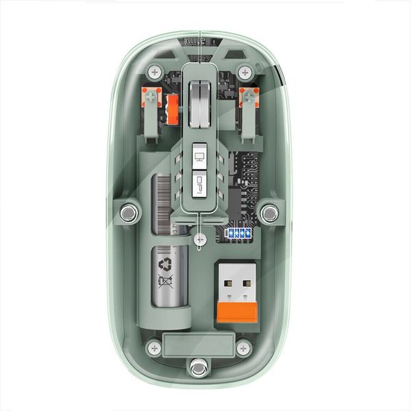 DW Magnetic Transparent Rechargeable Wireless Mouse 2.4G Space Blue - M233
