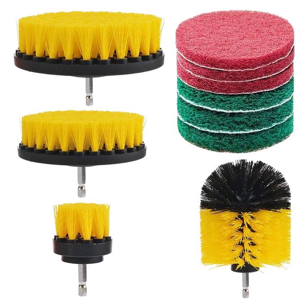 Automotive Multifunctional Exterior Brush &amp; Buffer 10 Piece Cleaning Kit