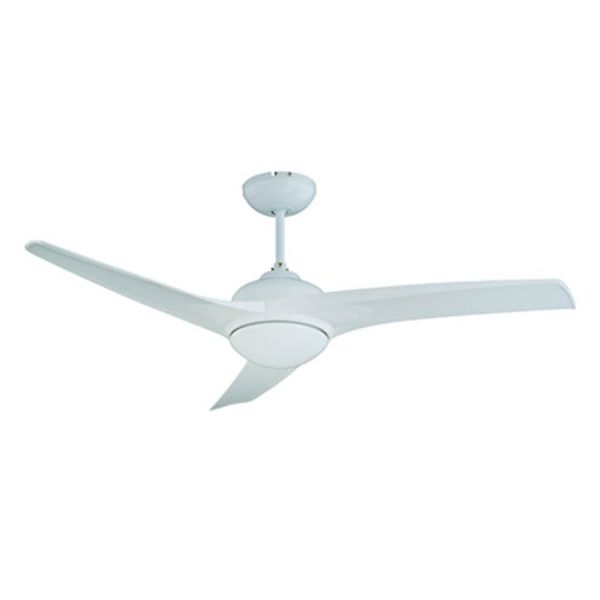 Radiant Mach One Ceiling Fan with Light and Remote White Non-Dimmable
