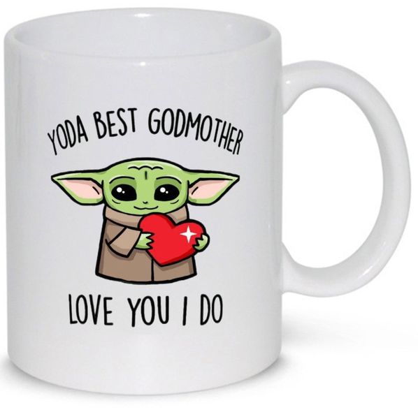 Yoda Best Godmother Star Wars Birthday Christmas Mother's Day Gift Mug