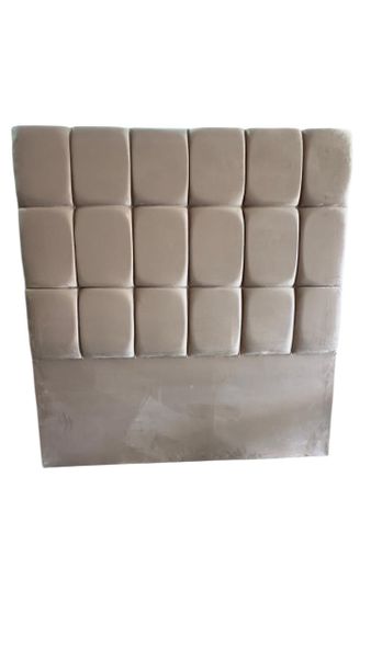 Brown velvet queen headboard