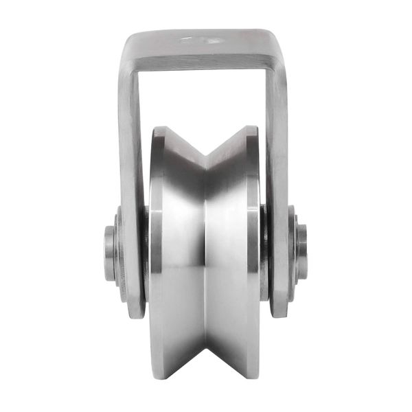 Tool V-Shaped 304 Stainless Steel Gate Slot Roller Castor Wheel -22mm