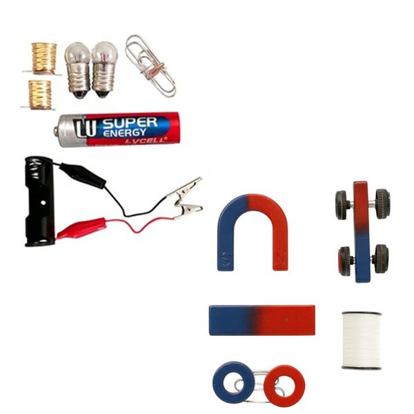 STEM Educational Set Bulb Experimental Kit Magnet Motor Science Project Kit