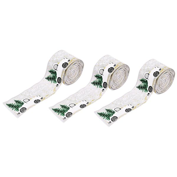 3PCS Christmas Celebration Supplies, Car Christmas Tree Ribbon, Decorative