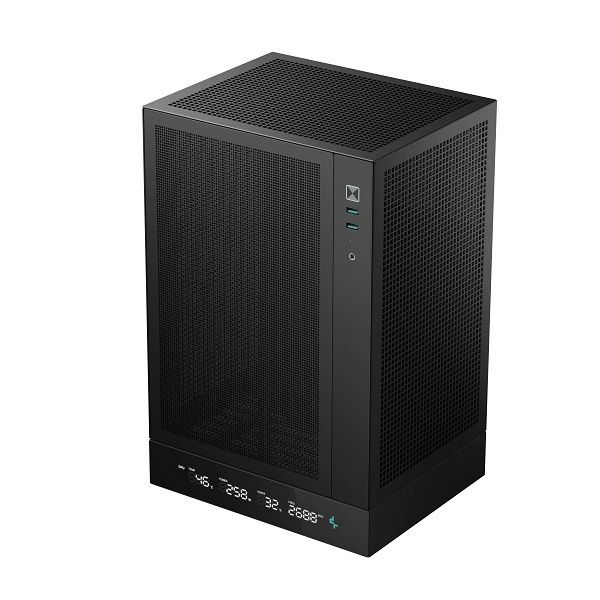 DeepCool CH170BK Mini-ITX Case With Mesh+Digital LCD-BK