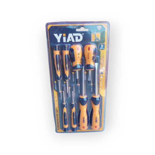 Yiad Professional Magnetic Screwdriver Set 8 Pcs Phillips &amp; Flathead