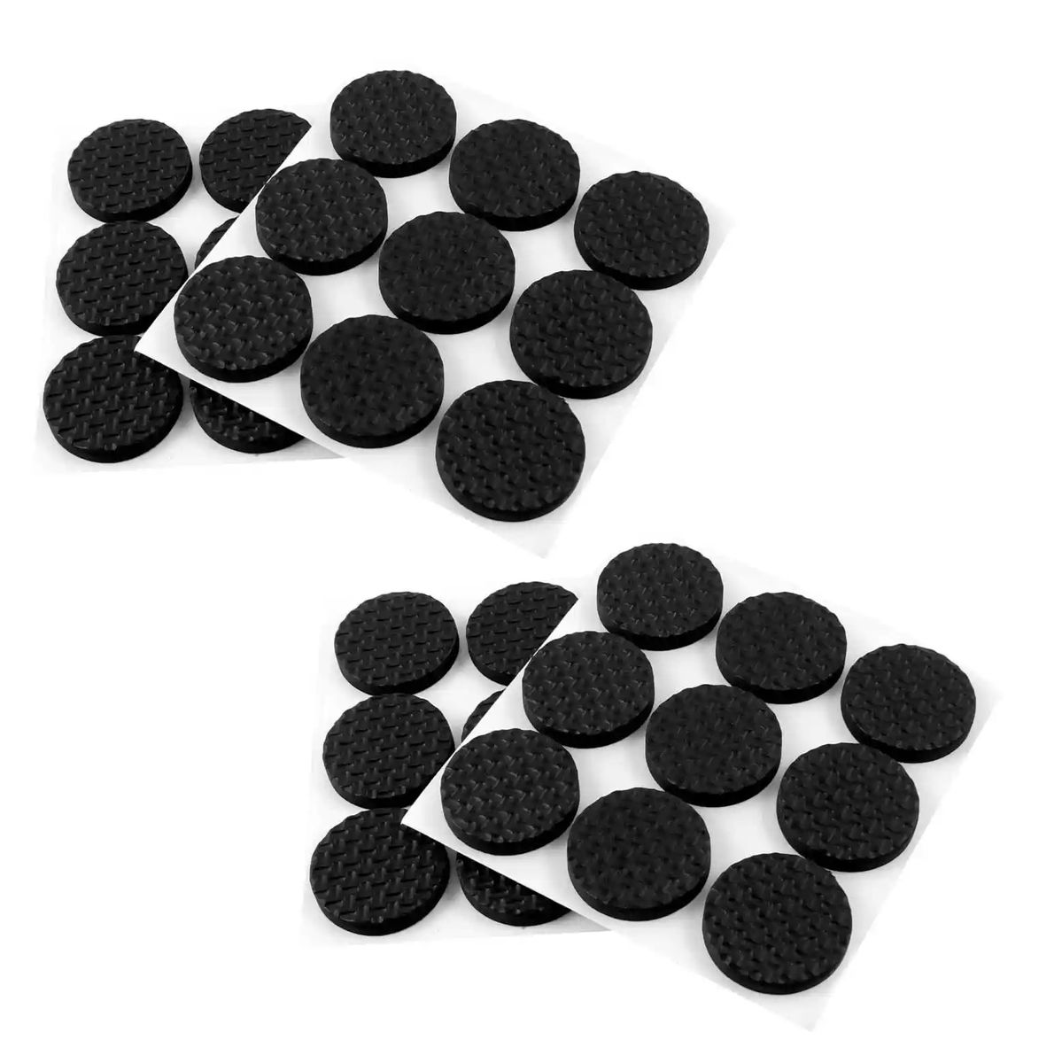 Rubber Non-Slip Black Round Furniture Pads (2.5cm Diameter) - 36 Piece