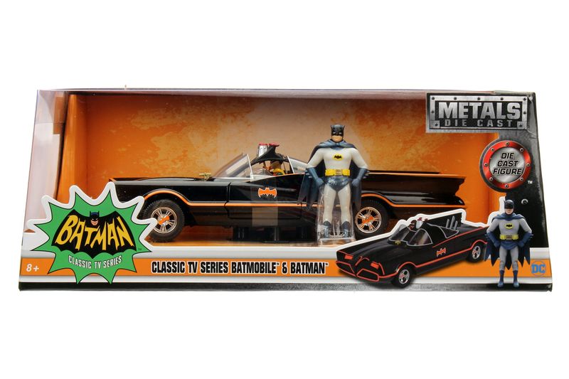 Jada 1966 Classic Batmobile 1:24 with Batman &amp; Robin Figures