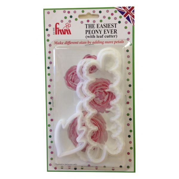 Cutter Easiest Peony Ever + Leaf Icing Cutter Fondant Cutting Tool 4 Cakes
