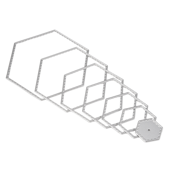 7 Pcs/set Hexagon Spiral Cutting Dies DIY Scrapbooking Decorative