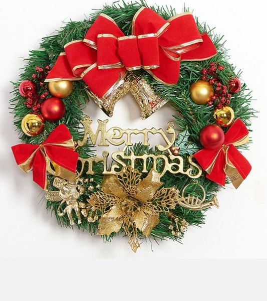 Blue &amp; Silver Christmas Wreath for Front Door 40cm