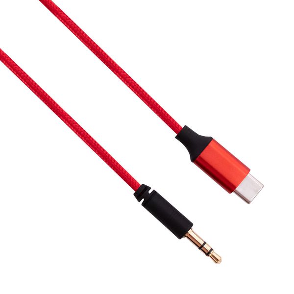 Rubiqube Type C To Mini Jack Cable - 1.8M (Red)