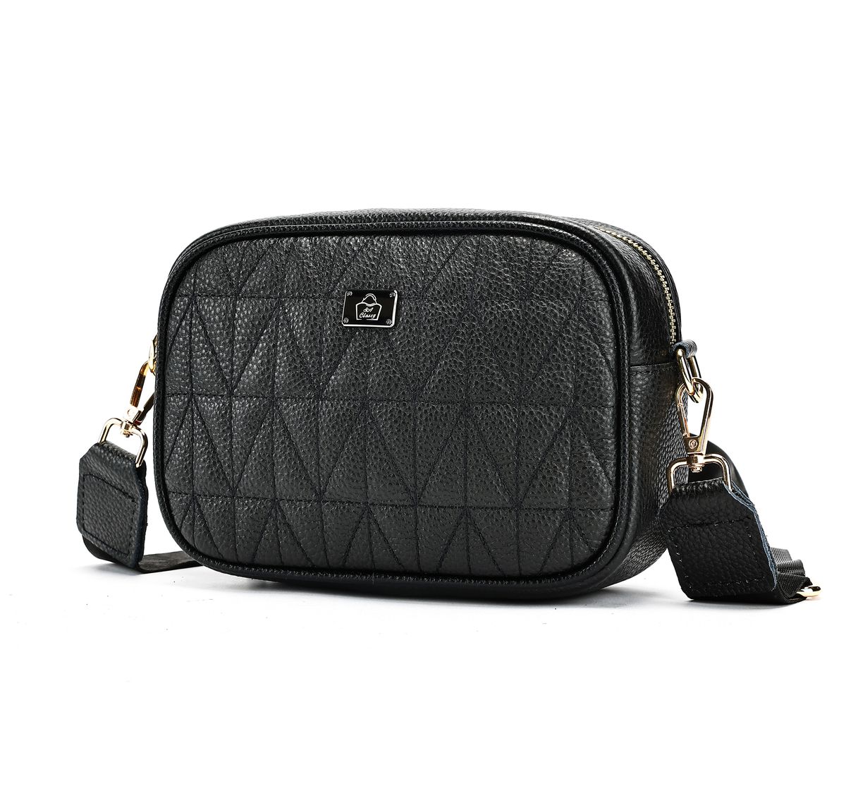 SACLASSY Genuine Leather Women Crossbody Bag Shoulder Bag Wide Strap 7769