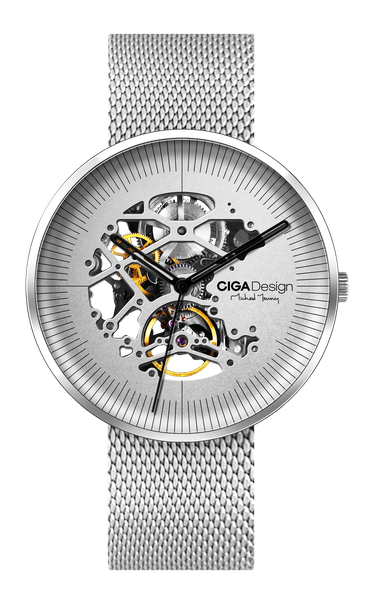 Ciga Design - MY-Mens Silver Stainless Steel / Leather Watch