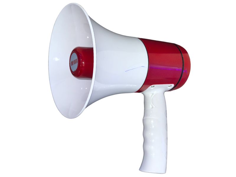 30W Megaphone with USB/TF Input, Alarm Siren, and Record Function