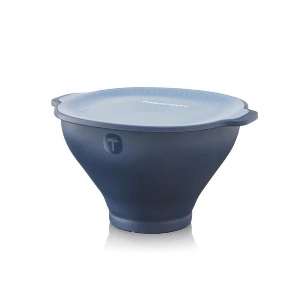 Tupperware Microwave Popcorn Maker Collapsible Silicone Bowl And Glass Tray