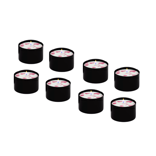 Scented Tin Candles with Petals - 8 Pack