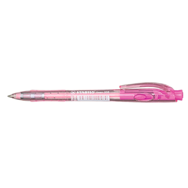 Stabilo- 308 Liner Ballpen Retractable- Red ×6