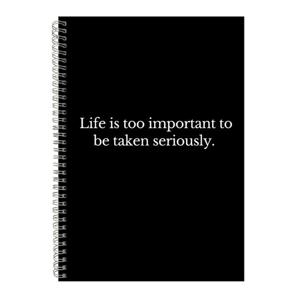Important A4 Notebook Spiral Lined Motivational Sayings Graphic Notepad 169