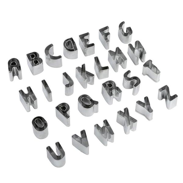 Stainless Steel Cookie Cutter Alphabet Mold Set for Baking Pastry- 26-Piece