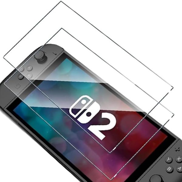2 Pack Tempered Glass Compatible With 2025 New Switch 2 NS2 7.92 Inch 1080P