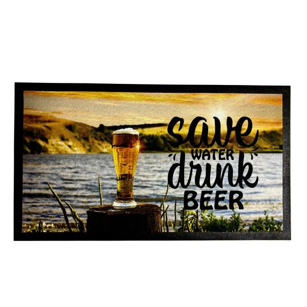 Save Water Drink Beer Bar Mat