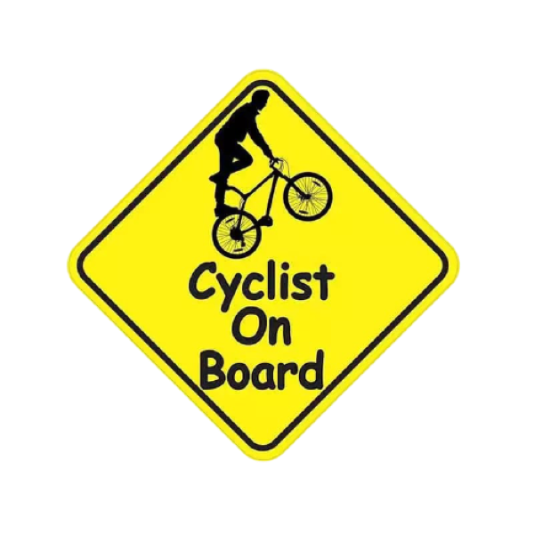Cyclist On Board Car Sticker