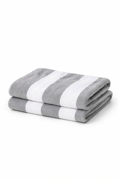 Beach Towel Grey and white 75 x 160cm