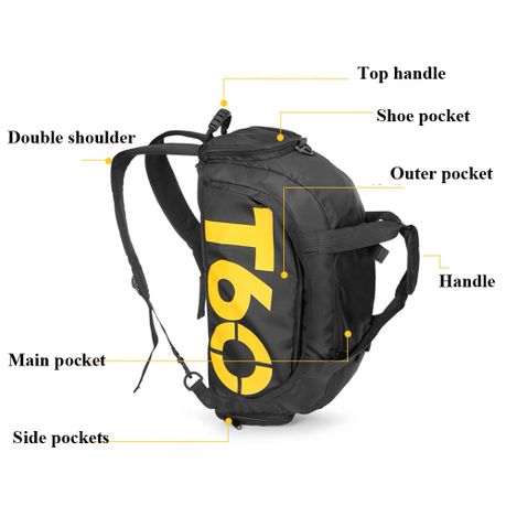 T60 Unisex Outdoor Sport Bags Large Capacity Sports Gym Duffle Bag Backpack Daily Sale Shop