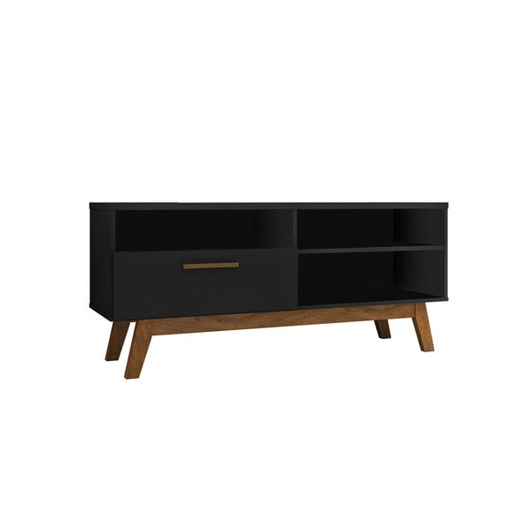 Linx Rack Paladio 1.4 Entertainment TV Stand - Black &amp; Brown