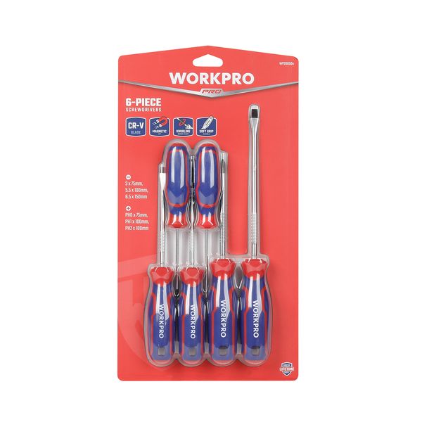 WORKPRO 6pc Screwdriver Set