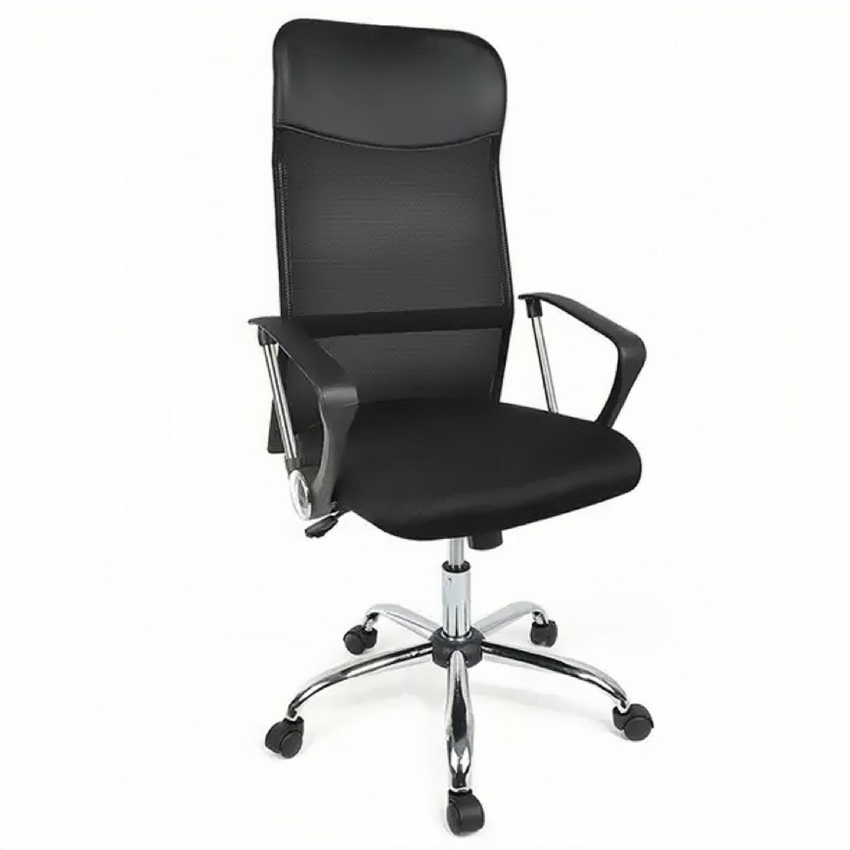 Ergonomic Mesh HighBack Office Chair With Vegan Leather Accents