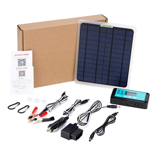 20W Solar Panel 12V 10A Battery Controller Car Charger