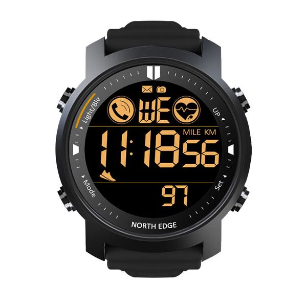Smart Sports Metal Watch: Heart Rate, Waterproof for Swimming, Bluetooth