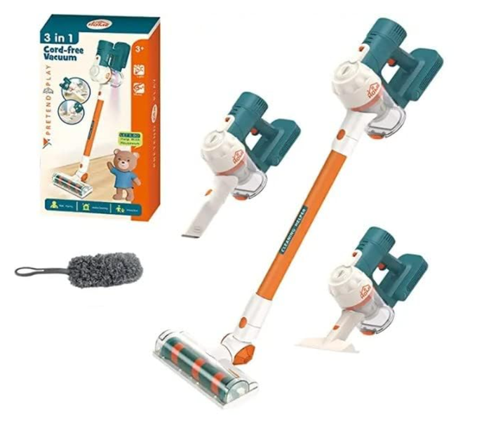 SamMag Biz 3 in 1 Toy Vacuum | Real Suction with Lights &amp; Sounds- WJ-343