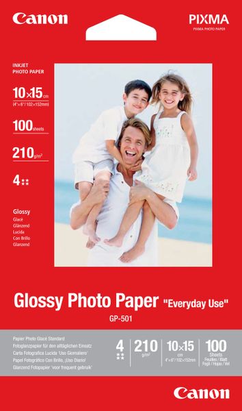 Canon GP-501 Everyday Use 4x6 Glossy Photo Paper (100 Sheets)
