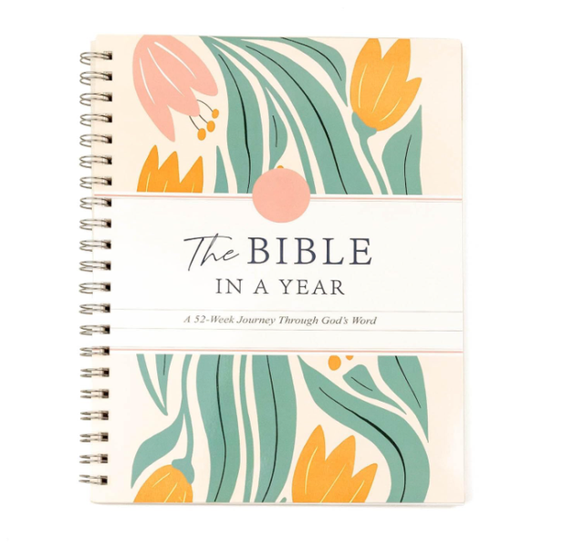 The Bible In A Year: Spiral Bible Study Guide, 52-Week Bible Study Plan, A