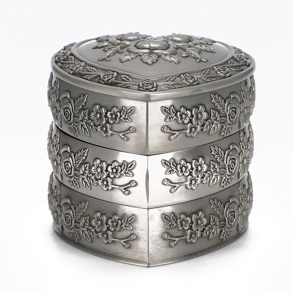 Heart Jewelry Box - 3-Layer European Style