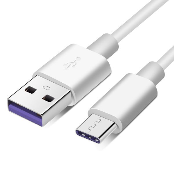 5A USB Type-C Fast Cable 2M White Compatible with Huawei Xiaomi Samsung