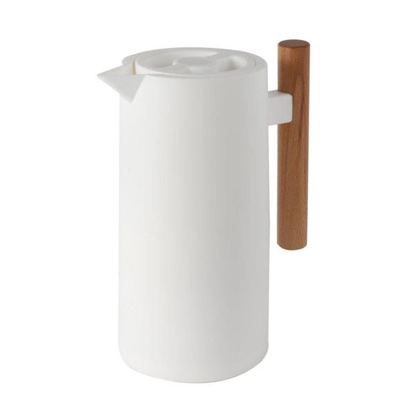 Elegent Glass Liner Vacuum Jug Thermos 1L with Wooden Handle