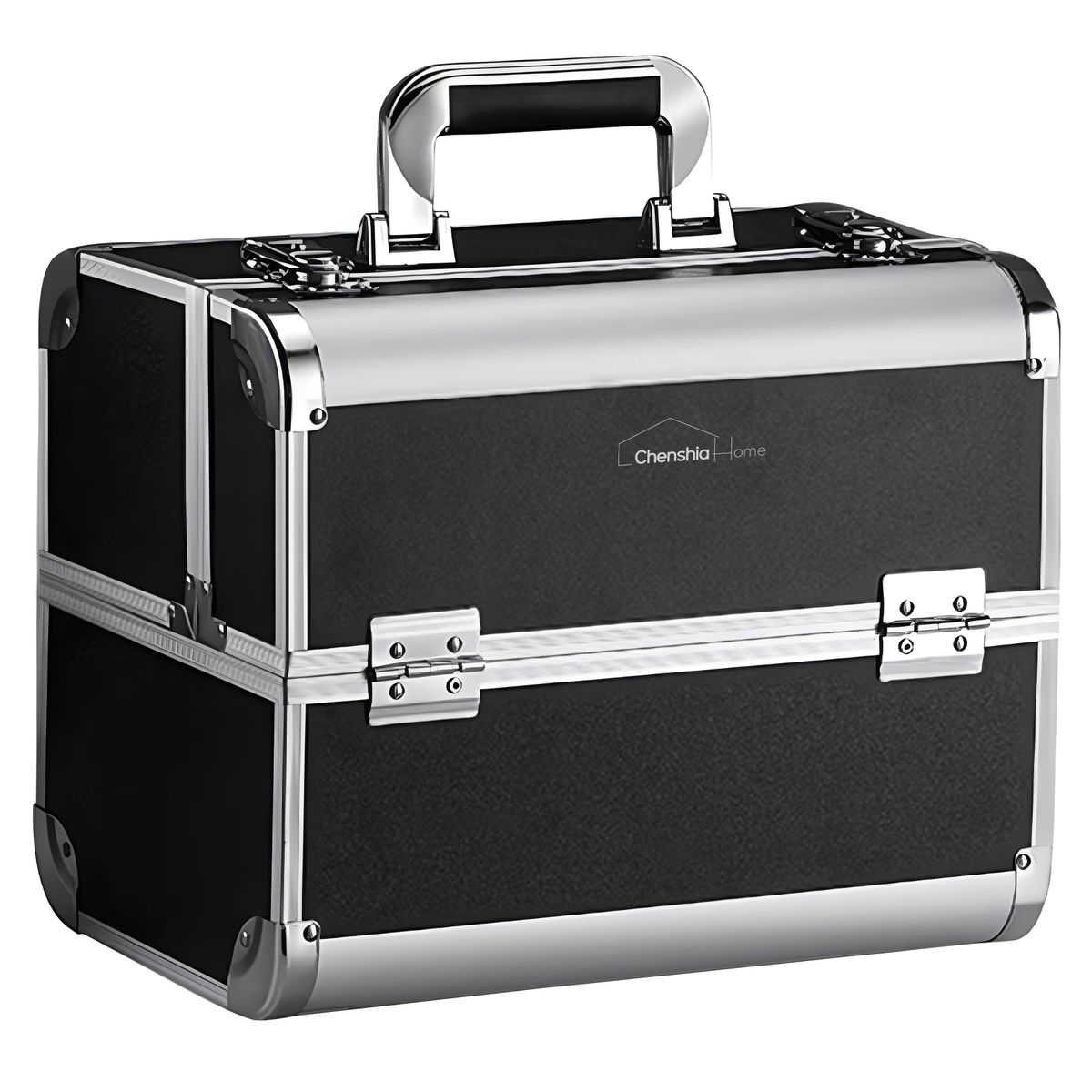 Large Professional Aluminium Make Up Black Cosmetic Suit Carry Case ...