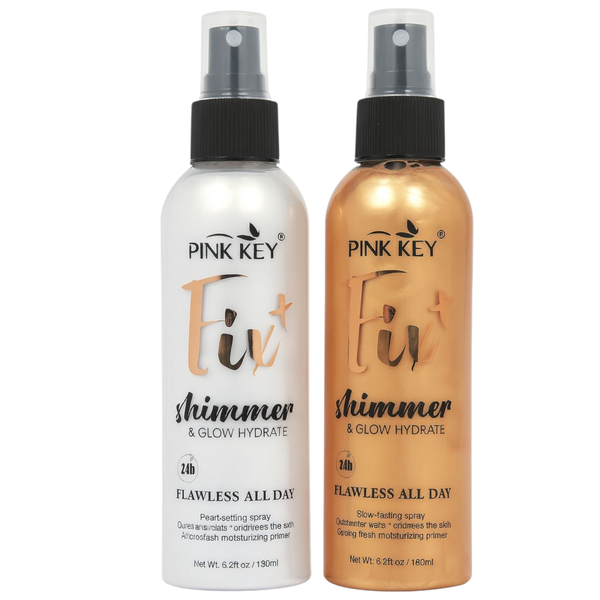 Set of 2 180ml Pearl &amp; Gold Glow Shimmer Spray Face &amp; Body All Skin Types