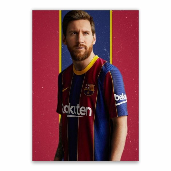 Leo Messi in Barca Kit Poster - A1