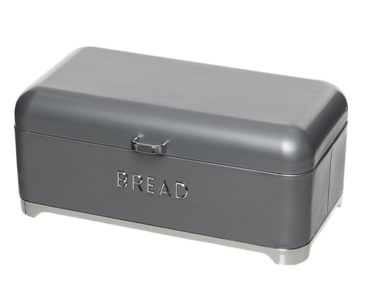 George &amp; Mason - Retro Bread Tin - Grey &amp; Silver