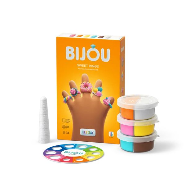 Hey Clay: Modelling Air-Dry Clay with Interactive App - Sweet Rings - 3 Cans