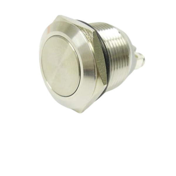AVP19FWM1S - 19mm Momentary Flat Vandal Switch, 1N/O, 2A 36VDC, IP65
