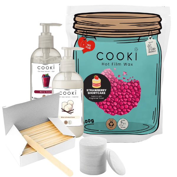 Cooki Strawberry Hot Film Waxing kit, Personal/home-use waxing kit